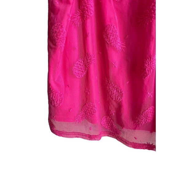 TORRID Pineapple Embroidered Sleeveless Lace Mesh Ruffle Tank Top Size 3X - Picture 9 of 9